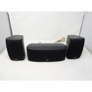 Polk Audio Satellite Speakers RM6751 & RM6752 Black 8 Ohms Tested